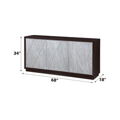 Geranio Metallic Silver Console Cabinet - Ornate Home
