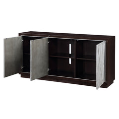 Geranio Metallic Silver Console Cabinet - Ornate Home