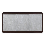 Geranio Metallic Silver Console Cabinet - Ornate Home