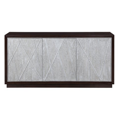Geranio Metallic Silver Console Cabinet - Ornate Home