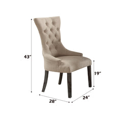 Gerardo Beige & Espresso Dining Chair (Set of 2) - Ornate Home