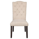 Gerardo Beige & Espresso Side Chair (Set of 2) - Ornate Home