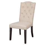 Gerardo Beige & Espresso Side Chair (Set of 2) - Ornate Home