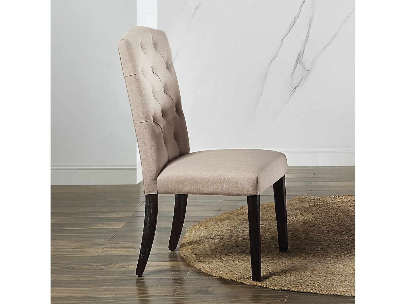 Gerardo Beige & Espresso Side Chair (Set of 2) - Ornate Home