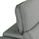 Gerardo Gray 3pc L Shape Sectional Sofa Bed w/ Storage Ottoman - Ornate Home