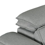 Gerardo Gray 3pc L Shape Sectional Sofa Bed w/ Storage Ottoman - Ornate Home