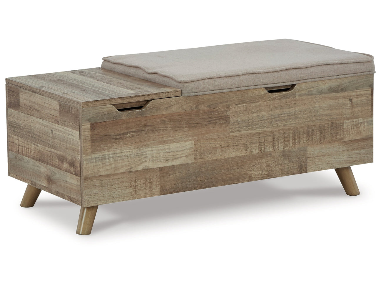 Gerdanet Beige/Brown Storage Bench - Ornate Home