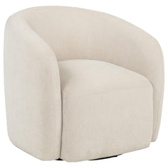 Gerley Beige Chenille Upholstered Swivel Accent Chair - Ornate Home