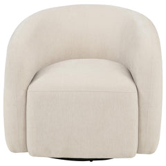 Gerley Beige Chenille Upholstered Swivel Accent Chair - Ornate Home