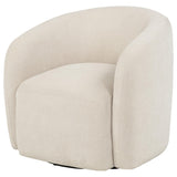 Gerley Beige Chenille Upholstered Swivel Accent Chair - Ornate Home