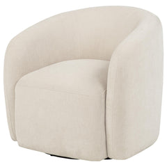 Gerley Beige Chenille Upholstered Swivel Accent Chair - Ornate Home