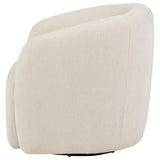 Gerley Beige Chenille Upholstered Swivel Accent Chair - Ornate Home