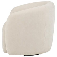Gerley Beige Chenille Upholstered Swivel Accent Chair - Ornate Home