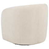 Gerley Beige Chenille Upholstered Swivel Accent Chair - Ornate Home