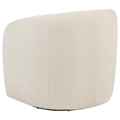 Gerley Beige Chenille Upholstered Swivel Accent Chair - Ornate Home