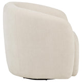 Gerley Beige Chenille Upholstered Swivel Accent Chair - Ornate Home