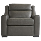 Germain Grey Leather Power Motion Chair - Ornate Home