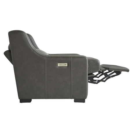 Germain Grey Leather Power Motion Chair - Ornate Home