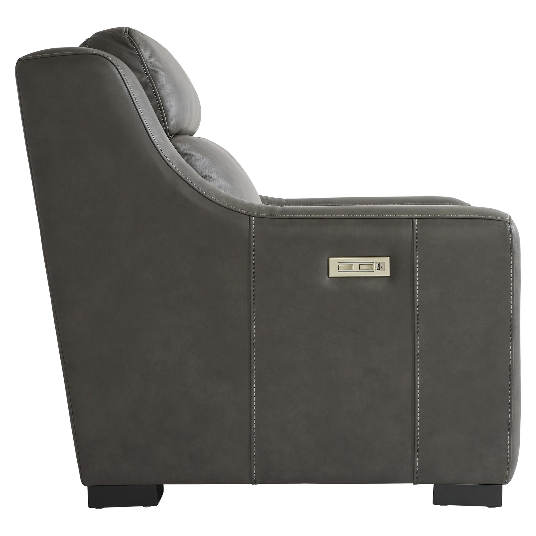Germain Grey Leather Power Motion Chair - Ornate Home
