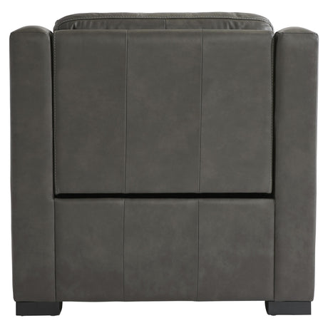 Germain Grey Leather Power Motion Chair - Ornate Home