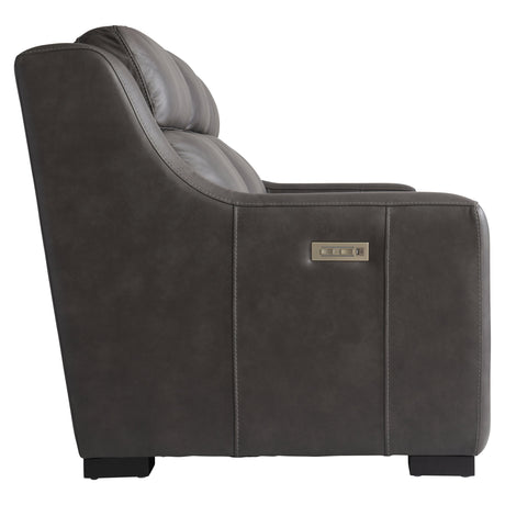 Germain Grey Leather Power Motion Sofa - Ornate Home