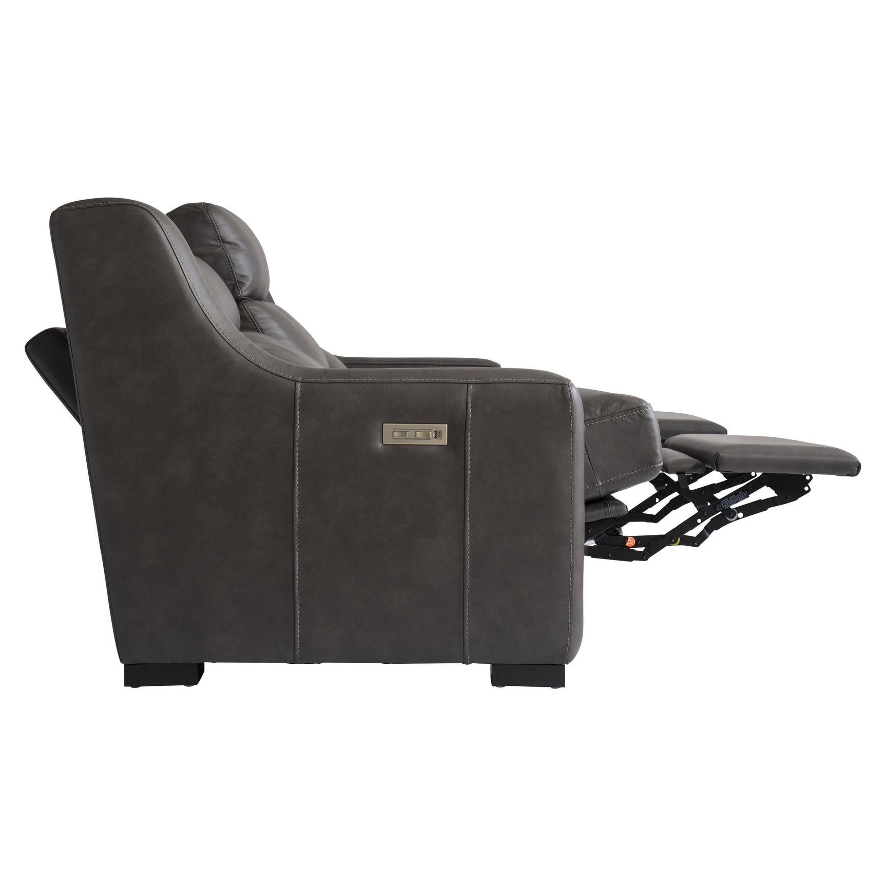 Germain Grey Leather Power Motion Sofa - Ornate Home