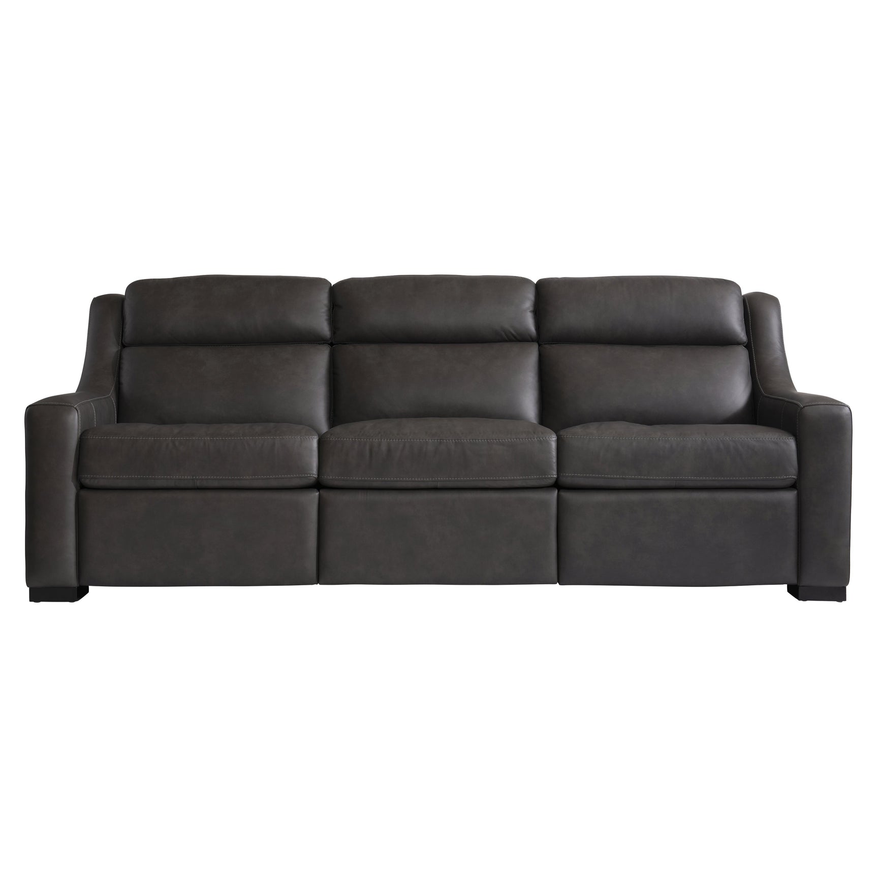 Germain Grey Leather Power Motion Sofa - Ornate Home