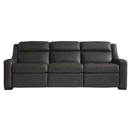 Germain Grey Leather Power Motion Sofa - Ornate Home