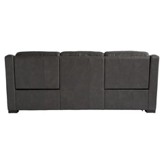 Germain Grey Leather Power Motion Sofa - Ornate Home