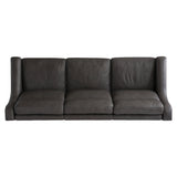Germain Grey Leather Power Motion Sofa - Ornate Home