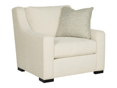 Germain White/Cream Fabric Chair - Ornate Home