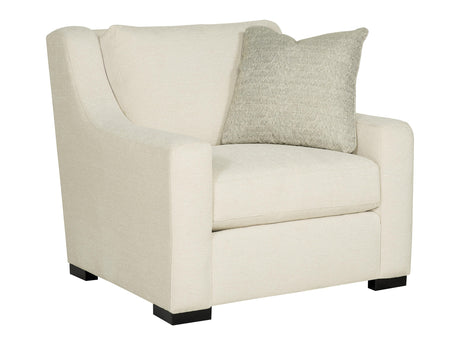 Germain White/Cream Fabric Chair - Ornate Home