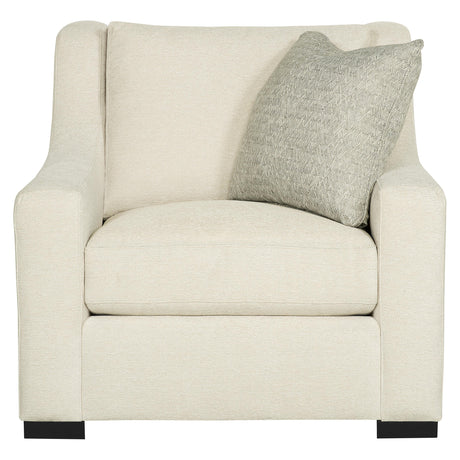 Germain White/Cream Fabric Chair - Ornate Home