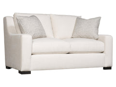 Germain White/Cream Fabric Loveseat - Ornate Home