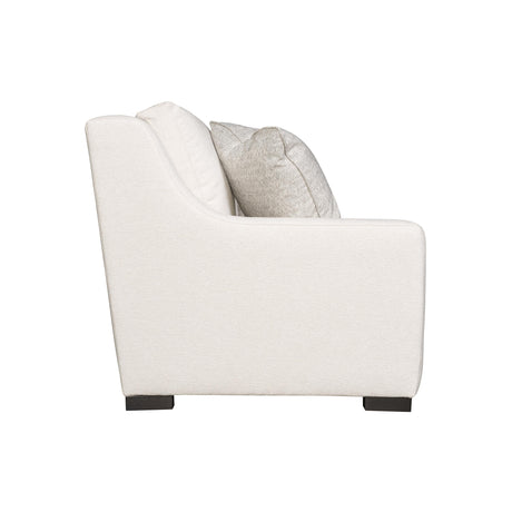 Germain White/Cream Fabric Loveseat - Ornate Home