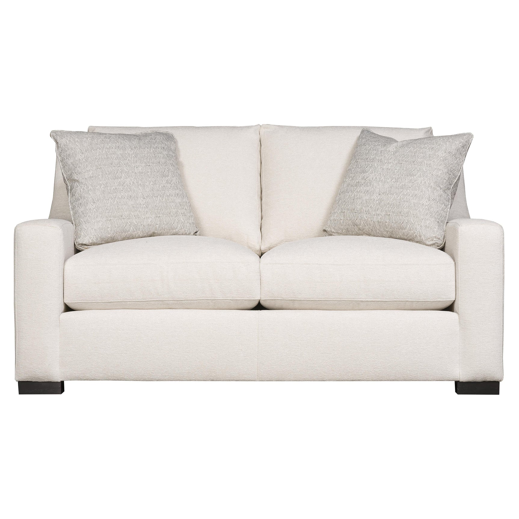 Germain White/Cream Fabric Loveseat - Ornate Home