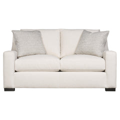 Germain White/Cream Fabric Loveseat - Ornate Home