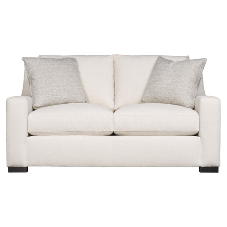 Germain White/Cream Fabric Loveseat - Ornate Home
