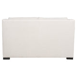 Germain White/Cream Fabric Loveseat - Ornate Home
