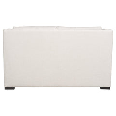 Germain White/Cream Fabric Loveseat - Ornate Home