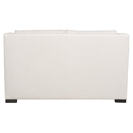 Germain White/Cream Fabric Loveseat - Ornate Home