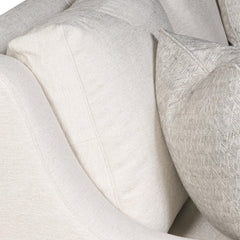 Germain White/Cream Fabric Loveseat - Ornate Home