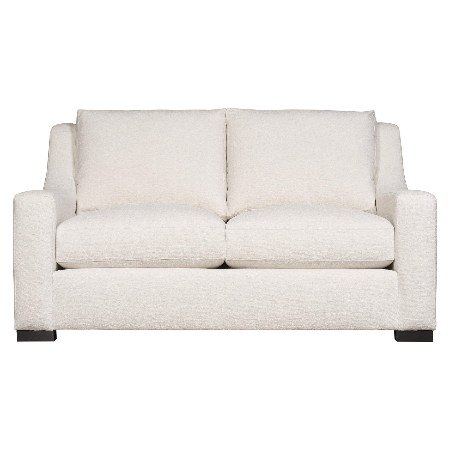 Germain White/Cream Fabric Loveseat - Ornate Home
