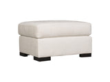 Germain White/Cream Fabric Ottoman - Ornate Home
