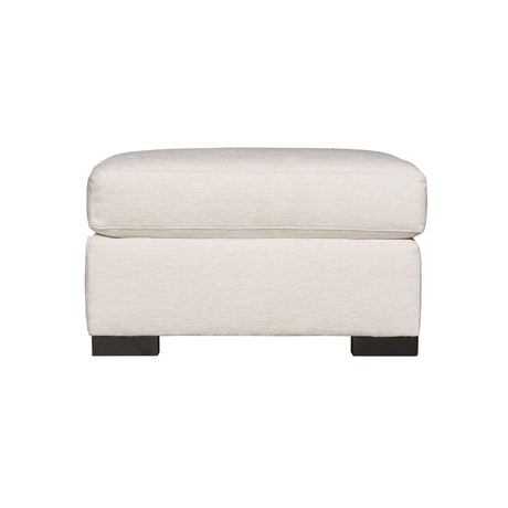 Germain White/Cream Fabric Ottoman - Ornate Home
