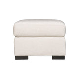 Germain White/Cream Fabric Ottoman - Ornate Home