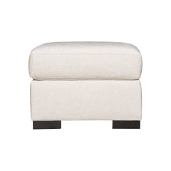 Germain White/Cream Fabric Ottoman - Ornate Home