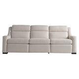 Germain White/Cream Fabric Power Motion Sofa - Ornate Home