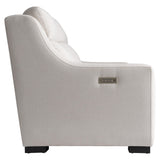 Germain White/Cream Fabric Power Motion Sofa - Ornate Home