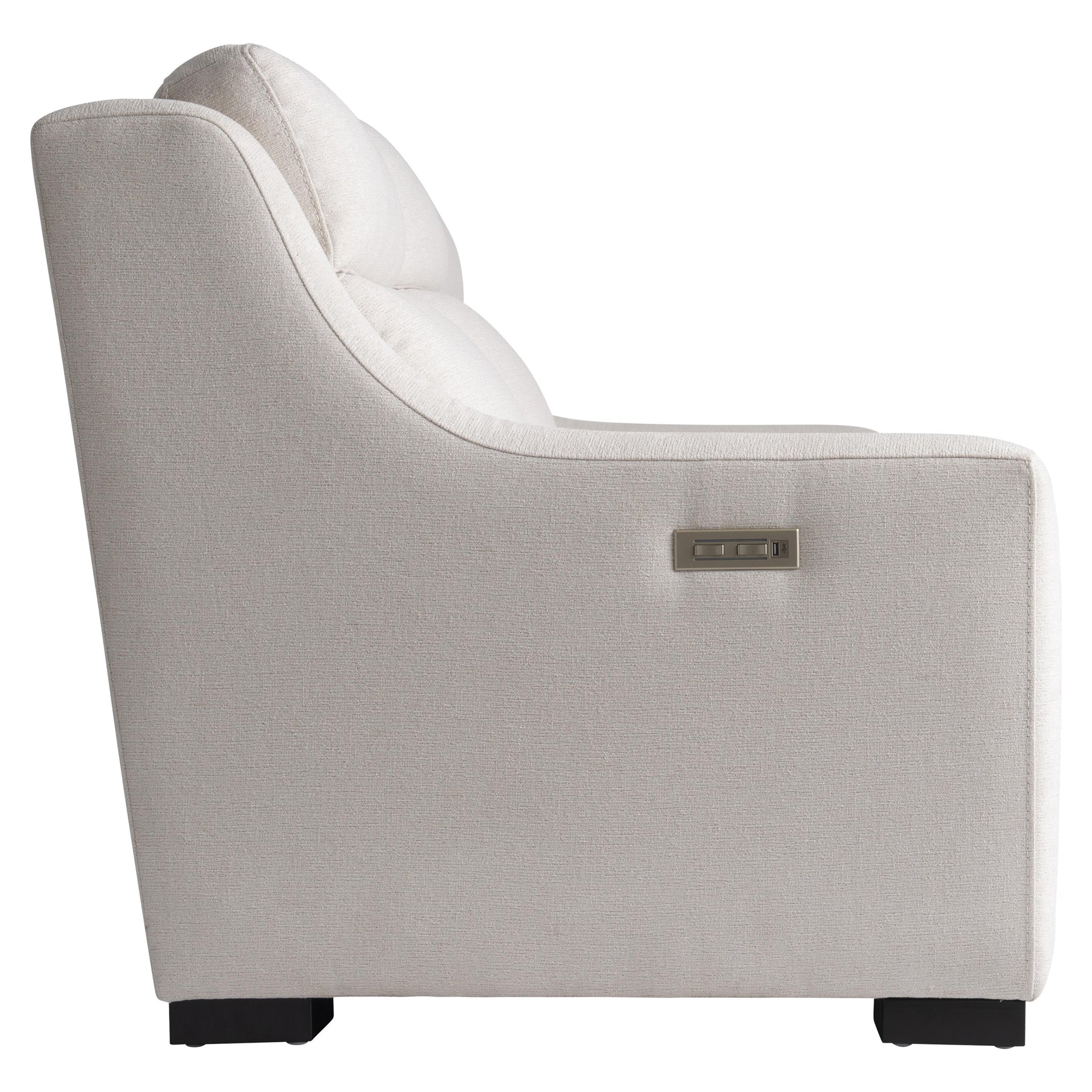 Germain White/Cream Fabric Power Motion Sofa - Ornate Home